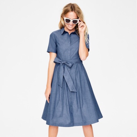 Boden Dresses & Skirts - Boden Chambray Blue Anastasia Shirt Dress